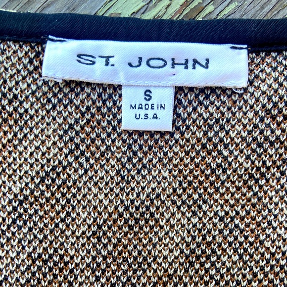 St John Leopard Santana Knit Tank Small - Picture 2 of 5